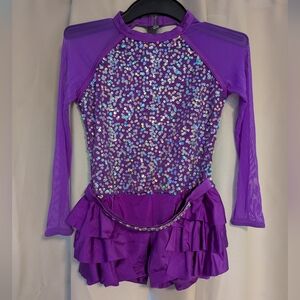 Weissman "this is me" size child medium purple jazz costume